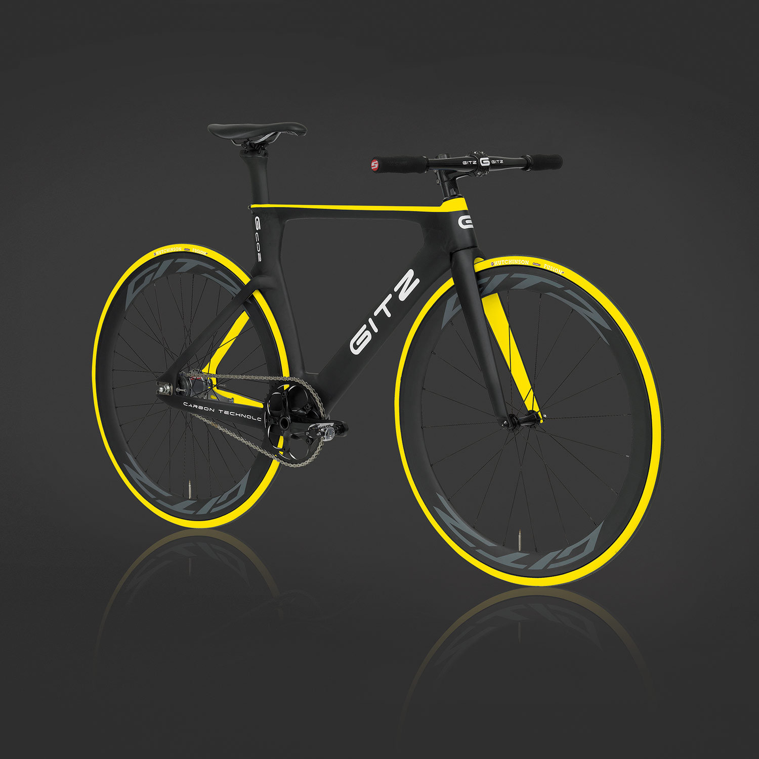 Her er bycyklen med alle detaljer i carbon Bycyklen med alle detaljer i carbon